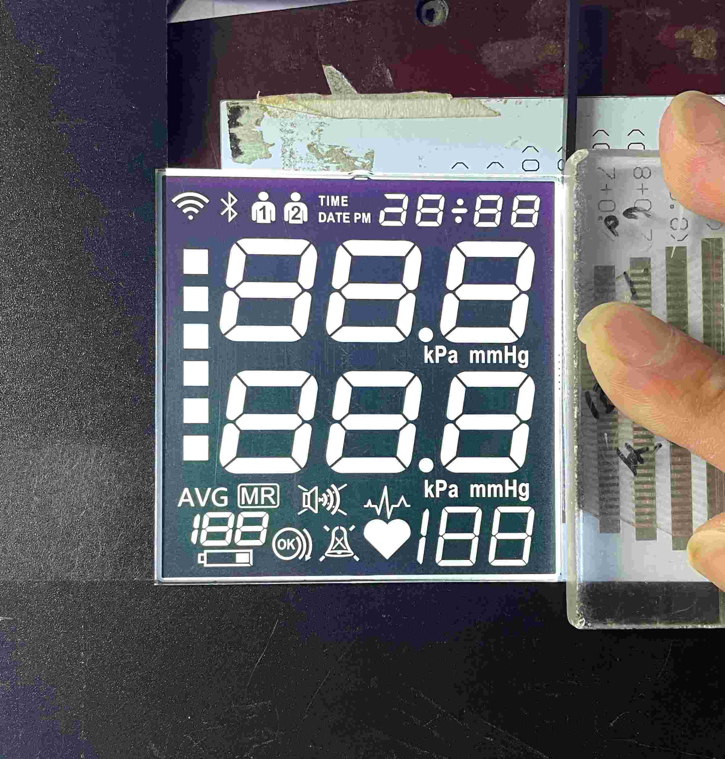 TN血压计显示屏 LCD液晶显示屏 显示屏直销 可定制段码屏 -副本